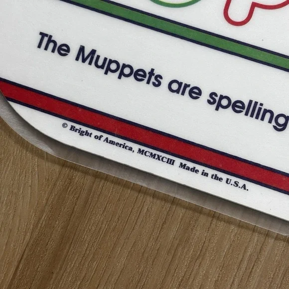 Sesame Street Child Placemat Jim Henson *1994* Double Sided Vintage Elmo - Picture 2 of 6